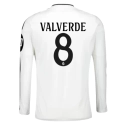 Camiseta Fútbol Real Madrid Federico Valverde #8 2024-25 HP Primera Equipación Hombre Manga Larga